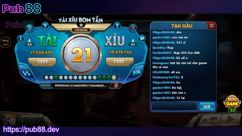 Bí quyết đặt cược Tài Xỉu PUB88 cực đỉnh