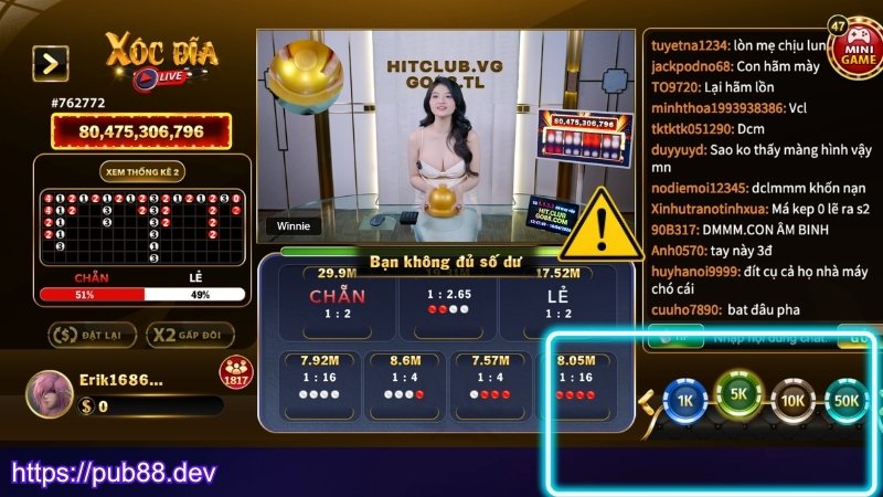 Hướng dẫn đặt cược PUB88 tại sảnh Live Casino
